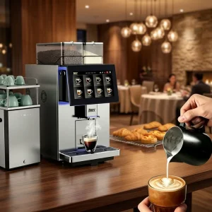 Electric Programmable Vending Coffee Machine with Instant Hot Drink Dispenser, Stainless Steel Casing, 300-350 Cups