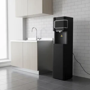 Electric Stainless Steel Floor-Standing Hot and Cold Water Dispenser with 3 Taps and Compressor Cooling