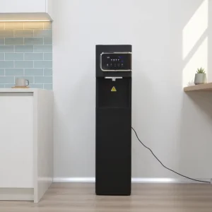 Electric Stand-Type Water Dispenser with Filter System, Hot and Cold Water, and Direct-Pipe Installation