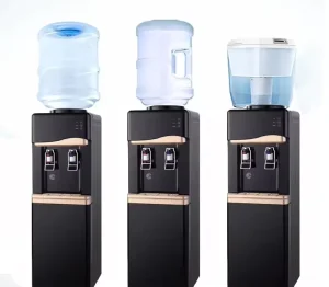 Electric Vertical Water Dispenser With Hot Warm Cold Two Taps Stand Installation for Household and Hotel Use