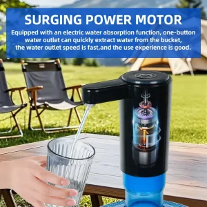 Electric Water Pump with One-Key Water Outlet Automatic Dispenser for Large and Small Buckets