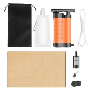 Emergency Portable Direct Drinking Filter Multi-Layer Pump Water Purifier for Outdoor Survival