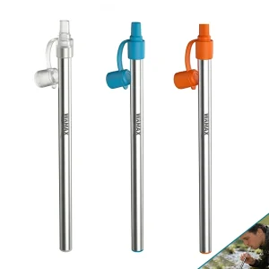 Emergency Survival Gear for Camping Hiking Travel Personal Drinking Water Purifier Durable Stainless Steel Water Filter Straw