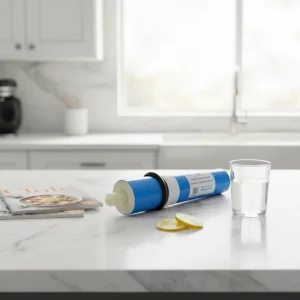 Enmetec 75GPD RO Reverse Osmosis 3 Stage Self Cleaning Plastic Under Sink Water Filter Cartridge Electric Manual Power Filter