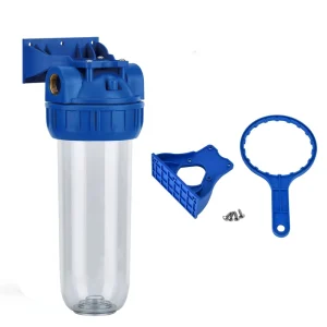 Europe Style 10Inch High Flow Transparent Water Filter Housing with Bracket Stainless 10×2.5inch Transparent Water Filter House