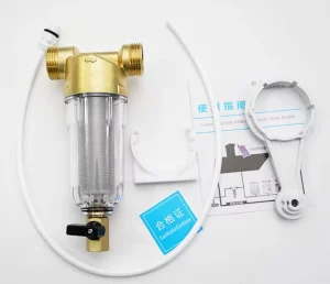 Explosion Proof Transparent Water Pre Filter Spin Down Sediment Filter for Whole House Filtration Lead Free Brass