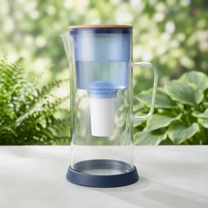 Exquisite Borosilicate Glass Water Filter Pitcher for Kitchen Countertop Modern Design Improve Water Taste Filter Lead free
