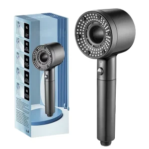FEIDU High Pressure Shower Head Filter Purifies Hard Water Saves Water Massages Adjustable with 5 Spray Modes Shower Head