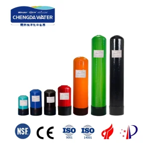 FRP 1054 Softener Tank with 2.5 Inch Top Thread PE Seamless Liner Water Filter Vessel