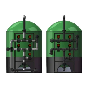 FRP Multi Media Pre Treatment Filter System Manganese Sand and Activated Carbon Ideal for RO Softener Pretreatment