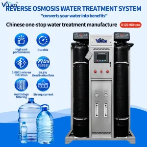 FRP Tank Industrial Reverse Osmosis Water Treatment System 0.15-100TPH RO Water Purifier for Drinking Water