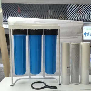Factory Direct Sale 3 Stage Whole House Water Treatment Filter Big Fat Blue Plastic Manual Household