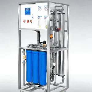 Factory Direct Sale Whole House Pure Water Treatment System Tank Reverse Osmosis Pump PLC Engine 500L Hour 380V 220V 1 Year