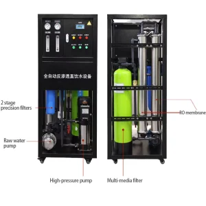 Factory Direct Supply 500 L RO Water Purification Equipment and Commercial Whole-House Reverse Osmosis Filtration System