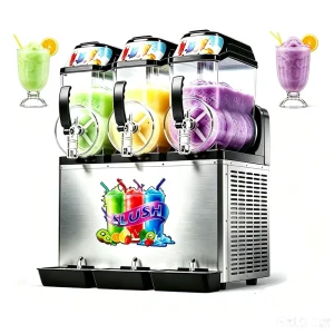 Factory Electric Stainless Steel Beverage Dispenser Commercial Three cylinder Slushy Machine Beverage Slush Maker
