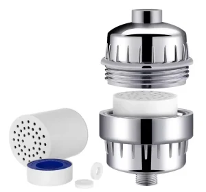 Factory OEM Custom Universal Size Replaceable 25 Stage Plastic Chrome Shower Head Water Filter for Home