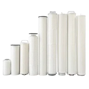 Factory OEM Industrial High Flow Pleated Filter Cartridge Inside out Flow Power Plant Condensate Water Filter Replacement