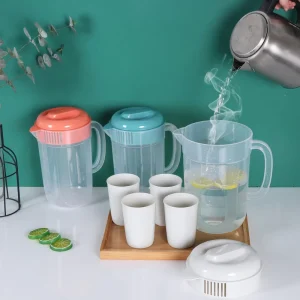 Factory Price Cold Water Filter Pitchers Bottle Cold Juice Iced Tea Filter Pitcher Coffee Colorful Water Jug Kettle With Lid