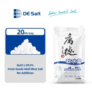 Factory Supply 20kg Manual Industrial Water Softener Salt Pellets for Ion Exchange Resin Regeneration