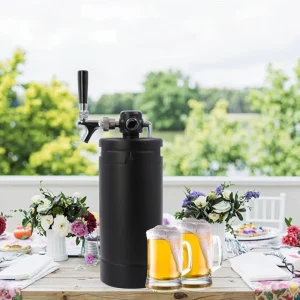 Factory Supply 304 Stainless Steel 3.8L Cocktail Dispenser with Wine Spears and Metal Faucet