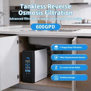Factory Supply 600GPD Reverse Osmosis Water Purifier System for Hotel and Household Use, Electric Plastic OEM Water Filter