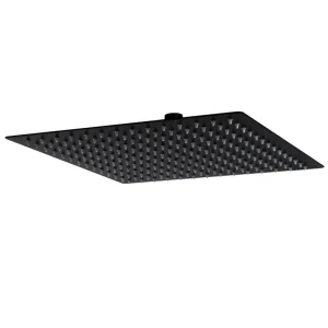 Factory Supply Australia Watermark 304 Stainless Steel Ultra Thin Square Rainfall 12 Inches Black Rainfall Shower Head