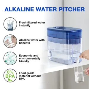 Factory Supply Electric Alkaline Water Dispenser Machine Countertop Water Filtration Purifier Hydrogen-Rich Ionizer for Home