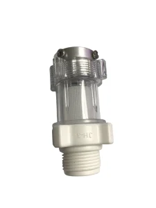 Factory Supply Transparent Reusable Inline Water Filter 4-Point Thread Water Pipe Sediment Strainer
