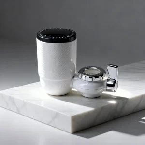 Faucet Filter with Ceramic Cartridge, Chlorine Removal, 22 mm Thread, and Kitchen Sink Water Strainer