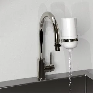 Faucet Mount Tap Water Filtration System With NSF Certified Filter Cartridge Reducing Chlorine and Lead Lasting 300 Gallons