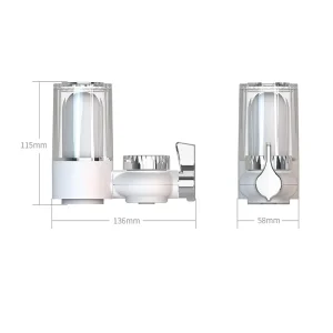 Faucet Mount Water Filtration System Washable Multi-layer Composite Water Filters Fits Most Kitchen or Bathroom Faucets