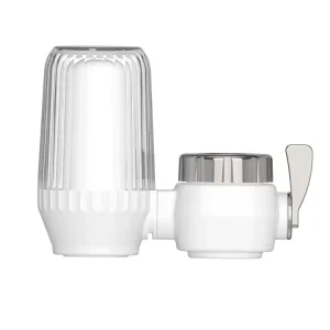 Faucet Water Filter Ceramic Cartridge Kitchen Tap Water Filter Reusable Portable Plastic Water Filter for Tap Transparent