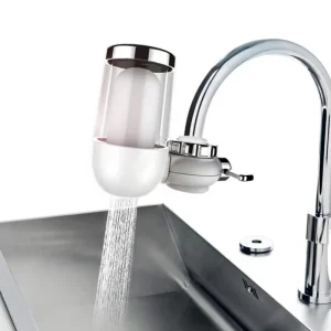 Faucet Water Filter Housing Tap Water Purifier with Activated Carbon Washable Filter for Outdoor and Household Use
