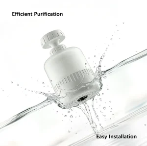 Faucet Water Filter Shower Filter for Hard Water Single Outlet Chrome Finish Modern Design for Bathroom Tap Kitchen Shower Room