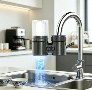 Faucet Water Filter Tap Water Purifier with Replaceable Filter Cartridge for Kitchen Sink Tap Water Filtration System