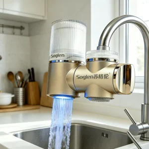 Faucet Water Purifier Kitchen Tap Water Filter Disassembly and Cleaning of Filter Element Removal of Residual Chlorine and Scale