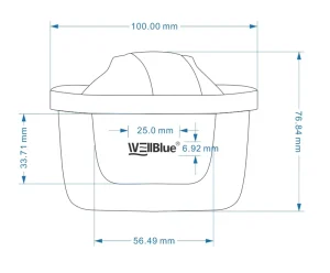 Filter 25% Finer Mesh Water Filter Pitcher Cartridge Micro Carbon Pearls Reduce Even More Chlorine and Impurities