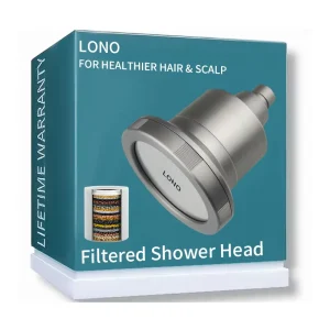 Filtered Shower Head for Hard Water Filter High Pressure Chlorine Shower Head Filter for Hair Skin Brush Grey Color