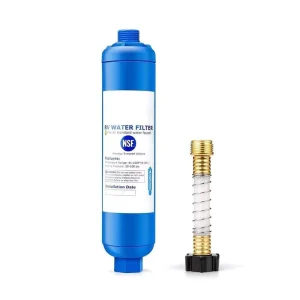 Filterwell KDF Carbon Car House Inline Portable RV Water Filter System for RV