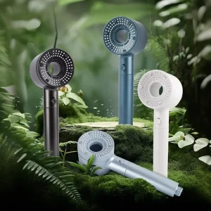 Five Function Pressurized Filter Turbo Shower Head Flexible One Button Water Stop with No Drill Bracket Bathroom