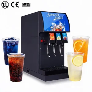 Floor Standing Soft Drink Dispenser Multi Valve Syrup Carbonator Soda Fountain Machine