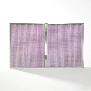 Foldable Panel Industrial Air Filter MERV 8 HVAC Pre Filter with Metal Mesh Support