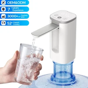 Foldable Portable Electric Type-C USB Charging LED Display Automatic Water Dispenser Pump for 5 Gallon Bottle
