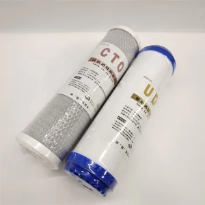 Food-Grade 10 Inch UDF Activated Carbon Block RO Replacement Water Filter Cartridge with Sediment Filtration