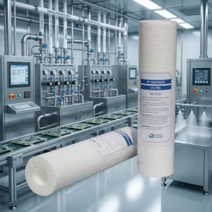Food Grade High Purity PP Melt Blown Filter Cartridge for Display Panel Factory Water