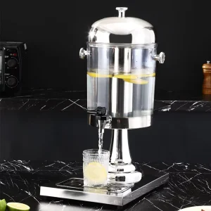Food Grade Ice-Cooled Beverage Machine, 8L/16L/24L, Stainless Steel, Standard Tap, No Power