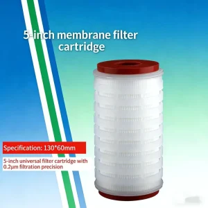 Food Grade Precision Water Filter Element 20 Inch 0.2 Micron Absolute PP Pleated Membrane Cartridge Replacement