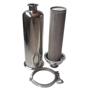 Food Grade Sanitary Straight-Through Stainless Steel Inline Pipeline Filter for Beverage and Dairy