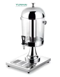 Food-Grade Stainless Steel 8L Polished Juice Dispenser for Hotel Buffet Catering and Parties