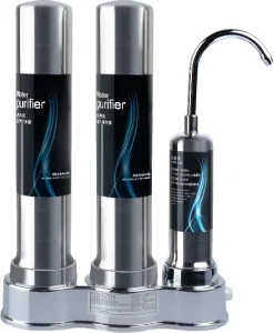 Food Grade Stainless Steel Counter Top Faucet Water Purifier Water Treatment System Filter Tap Faucet Filter Removing Chlorine